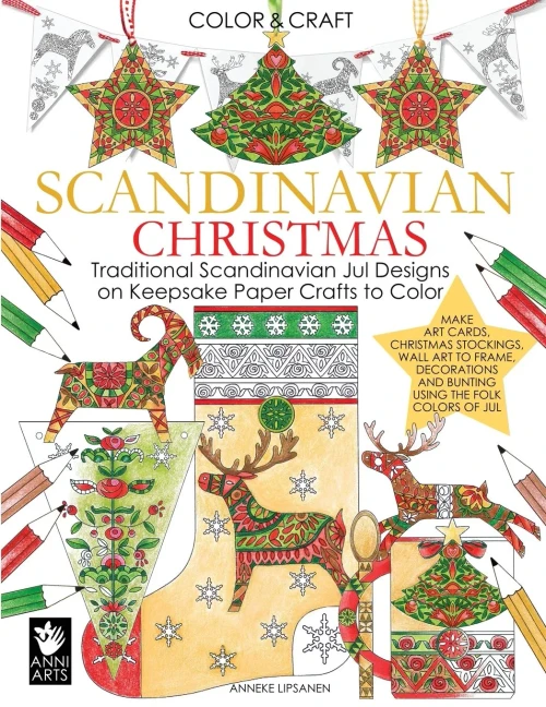 SCANDINAVIAN CHRISTMAS: Traditional Scandinavian Jul Designs on Keepsake Paper Crafts to Color (Color and Craft)