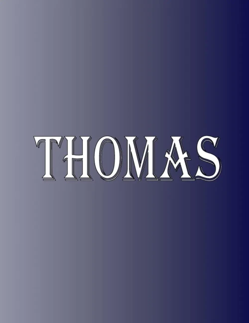 Thomas: 100 Pages 8.5" X 11" Personalized Name on Notebook College Ruled Line Paper