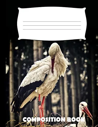 Composition Book: Stork Composition Notebook Wide Ruled