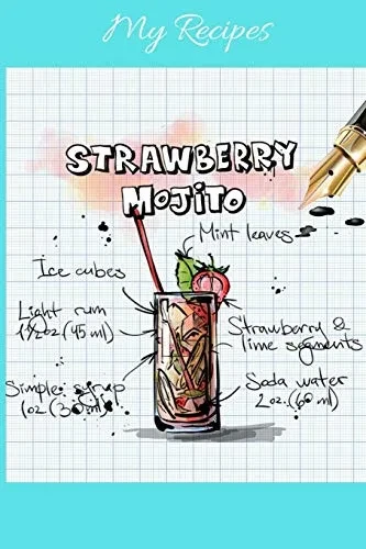 My Recipes: Notebook For My Own Cocktail Recipes Collection - Wide Ruled Line Paper