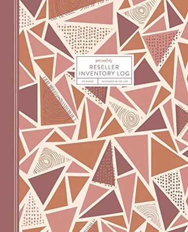 Reseller Inventory Log: Product Listing Notebook For Online Clothing Resellers On Poshmark, Ebay, Mercari & More, Abstract Geometric (Pink), 7.5" X 9.25"