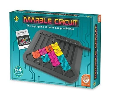 MindWare Marble Circuit ?Çô Logic Game for 1 Player ?Çô Great Gift for Kids who Like Puzzles & Brain teasers ?Çô 64 Card Challenges & 24pcs ?Çô Fun for Kids & Adults ?Çô Ages 8+