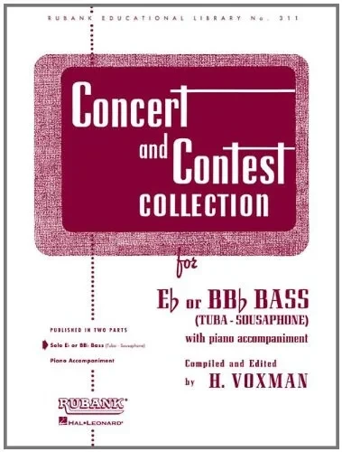 Concert and Contest Collection for Bass/Tuba (B.C.): Solo Book Only (Rubank Educational Library)