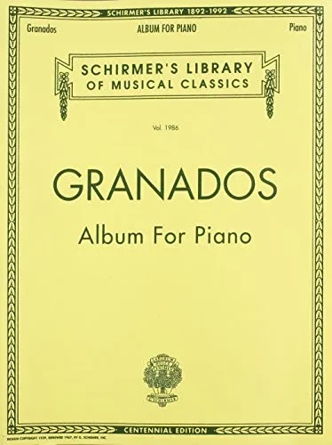 Album for Piano: Schirmer Library of Classics Volume 1986 Piano Solo (Schirmer's Library of Musical Classics)