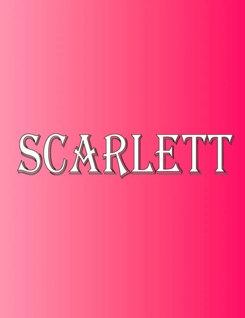 Scarlett: 100 Pages 8.5" X 11" Personalized Name On Notebook College Ruled Line Paper