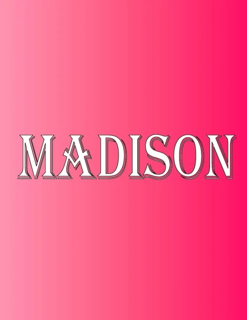 Madison: 100 Pages 8.5" X 11" Personalized Name On Notebook College Ruled Line Paper