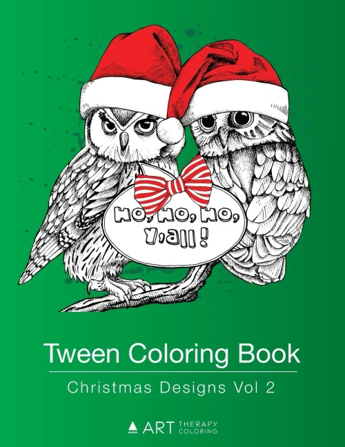 Tween Coloring Book: Christmas Designs Vol 2: Colouring Book For Teenagers, Young Adults, Boys, Girls, Ages 9-12, 13-16, Cute Arts & Craft Gift, Detailed Designs For Relaxation & Mindfulness