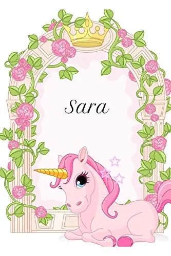 Sara: Diario De Unicornios Para Niñas, Regalo Personalizado