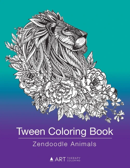 Tween Coloring Book: Zendoodle Animals: Colouring Book For Teenagers, Young Adults, Boys, Girls, Ages 9-12, 13-16, Cute Arts & Craft Gift, Detailed Designs For Relaxation & Mindfulness
