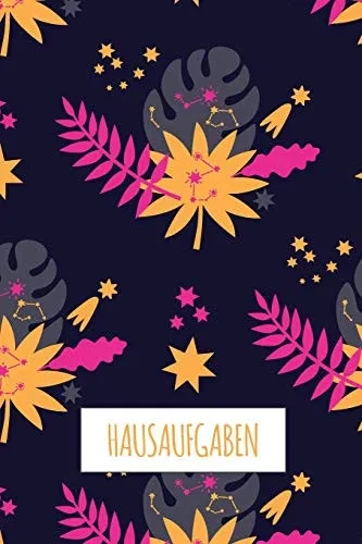 Hausaufgaben: Heft Mit Stylischen Scandi-Greenery-Motiv (German Edition)