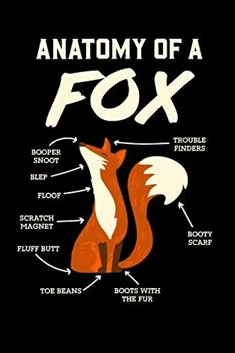 Anatomy Of A Fox: 120 Pages I 6X9 I Graph Paper 5X5 I Funny Cosplay, Wolf & Fursuister Gifts