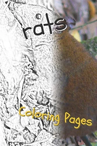 Rat Coloring Pages: Beautiful Rats Drawings For Kids And For Adults Relaxation - 9781090514943