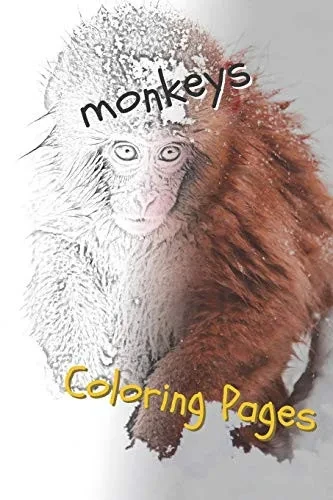Monkeys Coloring Pages: Beautiful Coloring Pages For Adults Relaxation - 9781090740199