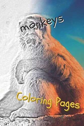 Monkeys Coloring Pages: Beautiful Coloring Pages For Adults Relaxation - 9781090740243