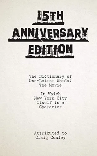 The Dictionary Of One-Letter Words: The Movie - 9781091492233