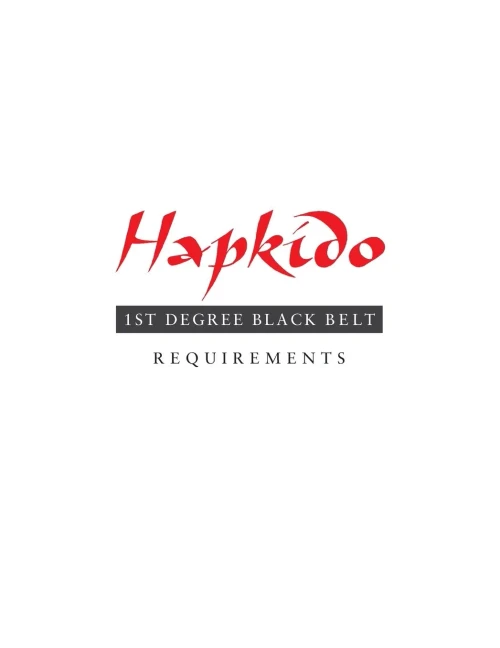 Hapkido: 1St Degree Black Belt Requirements (Hapkido Manuals)