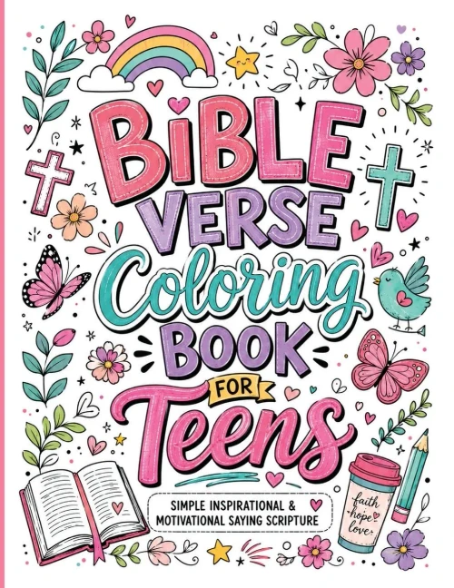 Bible Verse Coloring Book For Teens