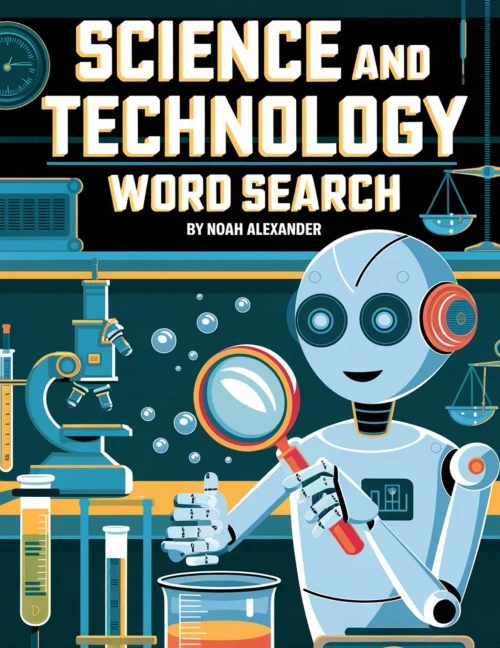 Science And Technology Word Search: 8.5X11 Large Print