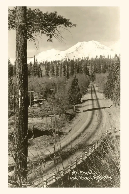 Vintage Journal Mt. Shasta And Pacific Highway (Pocket Sized - Found Image Press Journals)