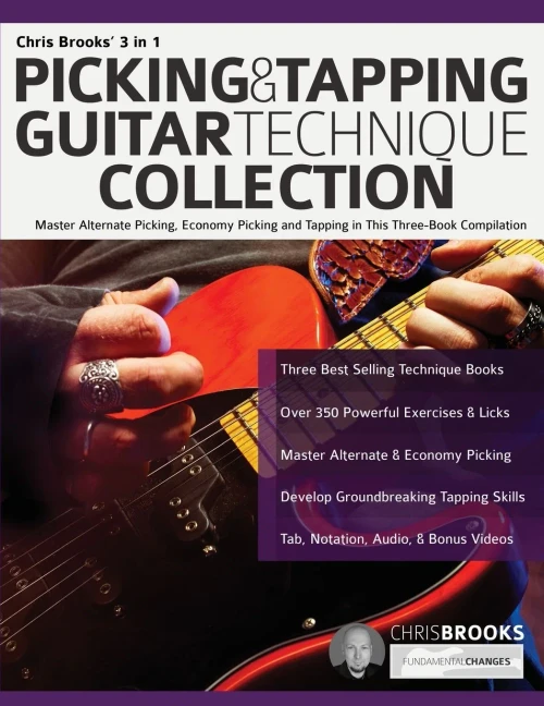 Chris Brooks 3 In 1 Picking & Tapping Guitar Technique Collection: Master Alternate Picking, Economy Picking And Tapping In This Three-Book Compilation (Learn Rock Guitar Technique)