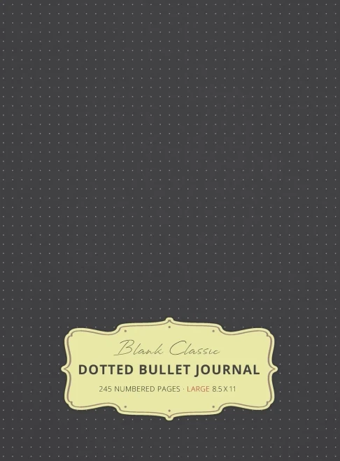 Large 8.5 x 11 Dotted Bullet Journal (Gray #2) Hardcover - 245 Numbered Pages