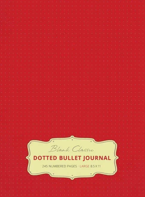 Large 8.5 x 11 Dotted Bullet Journal (Red #3) Hardcover - 245 Numbered Pages