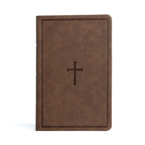 CSB Large Print Personal Size Reference Bible: Knowing & Doing the Will of God - Brown LeatherTouch