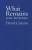 What Remains: Selected Poems (Jewish Poetry Project)