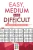 Easy, Medium And Difficult Sudoku Variants