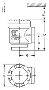 148B5937 Danfoss Check valve, CHV-X 80 - Invertwell - Convertwell Oy Ab