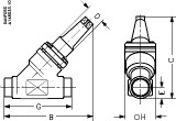 148B5514 Danfoss Hand operated regulating valve, REG-SA 32 - automation24h