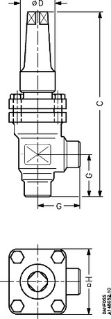 148B5605 Danfoss Hand operated regulating valve, REG-SB 40 - automation24h