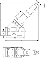 148B5724 Danfoss Hand operated regulating valve, REG-SB 50 - automation24h