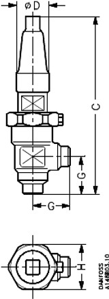 148B5032 Danfoss Shut-off valve, SVA-S 6 - Invertwell - Convertwell Oy Ab