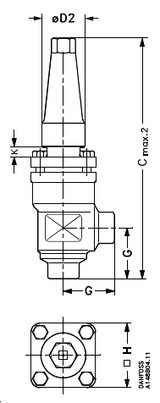 148B5621 Danfoss Shut-off valve, SVA-S 40 - automation24h