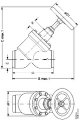 148B6030 Danfoss Shut-off valve, SVA-S 100 - automation24h