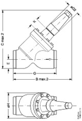 148B6231 Danfoss Shut-off valve, SVA-S 150 - Invertwell - Convertwell Oy Ab