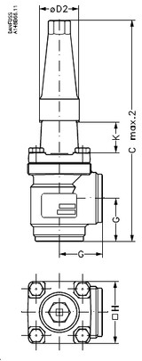 148B5701 Danfoss Shut-off valve, SVA-S 50 - automation24h