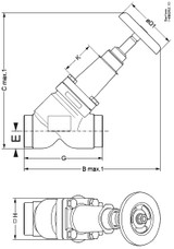 148B5810 Danfoss Shut-off valve, SVA-S 65 - Invertwell - Convertwell Oy Ab