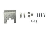 Decoupling plate mounting kit contains power decoupling plate, cable clamps, U-terminals and screws.  For each frame size, there is one relative decoupling plate mounting kit.