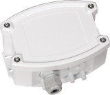 DUAL AIR PRESSURE SENSOR ±7000PA  ±7000PA, ANALOGUE Dual pressure transmitter with 2x8 switchable measuring ranges and 2 automated analogue output signals in a resistant IP65 plastic housing with quick-locking screws, connection nozzles for pressure hose (Ø 6 mm) and a M16 cable gland for cable connection. The pressure measuring transducer automatically detects the required output type and converts the measurands into the required standard signal of 0–10 V or 4...20 mA. Pressure range selection: ± 7000 Pa – 0…1000Pa / 2000Pa / 3000Pa / 5000Pa / 7000Pa Accuracy: 7000 Pa typical ± 105 Pa Zero point offset: ± 10 % of measuring range Above- # below-pressure: max. ± 50 kPa Power: 24VAC/DC (± 10%) <1,3W, Output: automatically switching 0 -10 V # 4...20 mA Working resistance: Ra (ohms) = 25...450 Ohm (at I output) Load resistance: RL > 15 kOhm (at U output) Operation / Media temperature: –20...+50 °C / –4...+122 °F T2-IP65 plastic housing with one M16 cable gland Housing dimensions: 126 x 90 x 50 mm / 4.96 x 3.54 x 1.97 in