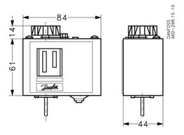 060L111166 Danfoss Thermostat, KP68 - Invertwell - Convertwell Oy Ab