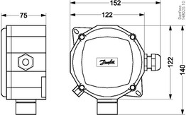 148H5005 Danfoss Gas detecting sensor, GDA EC 100 - Invertwell - Convertwell Oy Ab