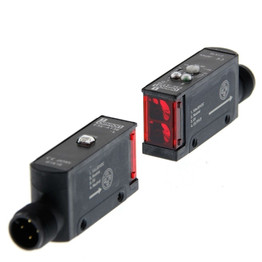 E3SAT16 OMRON PHOTOELECTRIC SENSOR, THROUGH-BEAM, 7MDC 3-WIRE, NPN HORIZONTAL, M12 PLUG-IN