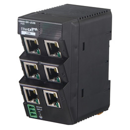 GXJC06H OMRON 6-port EtherCAT Junction module, 24 VDC power supply, with node switches