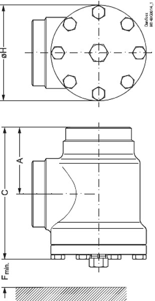 148B6008 Danfoss Strainer housing, FIA 100 - automation24h