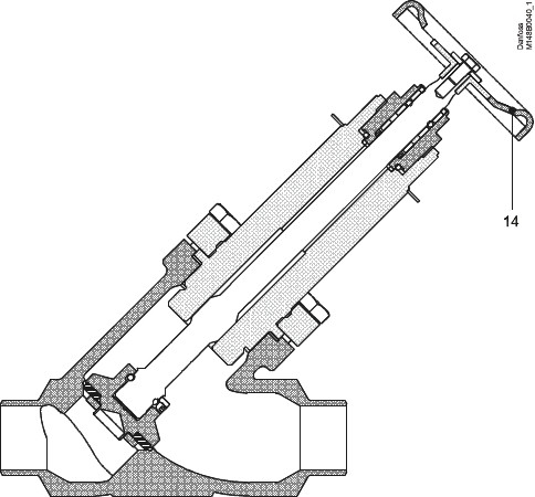 148B5450 Danfoss Shut-off valve, SVA-L 25 - automation24h
