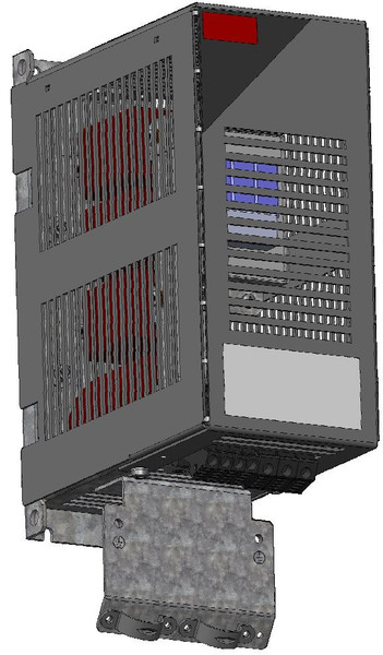 All-mode Filter MCC 201, 380-400/500V, 6.0/5.5A Dual mode low-pass sine-wave filter, suppressing the switching frequency and smooth out the phase-to-phase and phase-to-ground motor voltages to become sinusoidal.   Key-features:  - Up to 1000 meter unscreened motor cable - Reduction of acoustical switching noise from motor - Elimination of motor bearing currents - Elimination of motor insulation stress - Extends motor service lifetime  Specifications:  Voltage rating: 380-500V Nominal current: @400V: 6.0A, 5-150 Hz and 5.6A, <5 Hz @500V: 5.5A, 5-150 Hz and 4.2A, <5 Hz Ambient temperature: -10 to 45 deg. C Enclosure degree: IP20 Mounting: wall-mounted book style with drive