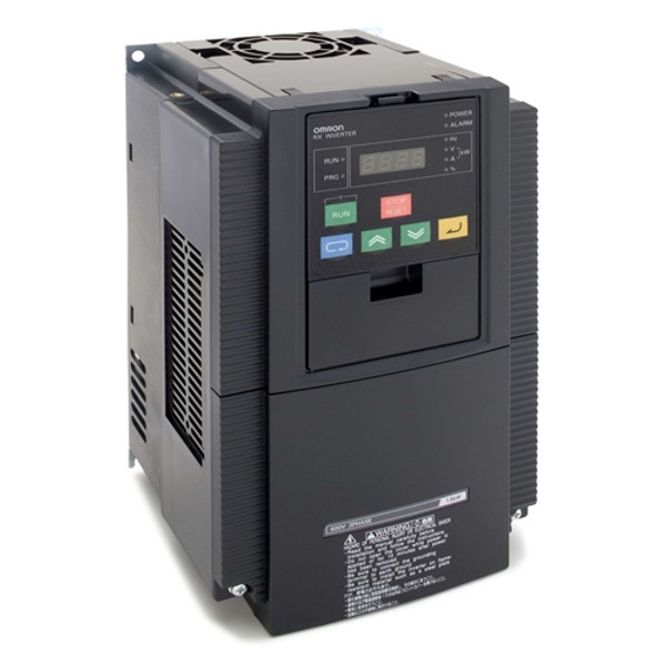 3G3RXA4220E1F OMRON RX inverter drive, 22 kW, 48 A3~ 400 VAC, open/closed loop vector, bui lt-in filter