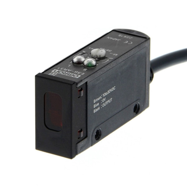 E3SAR31 OMRON PHOTOELECTRIC SENSOR RETROREFL.DC, 3-WIRE, PNP, C/W 2M CABLE